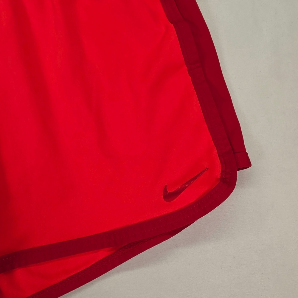 Nike Dri-FIT Womens Running Shorts Red Two Tone Athletic Shorts Size L - Picture 5 of 6